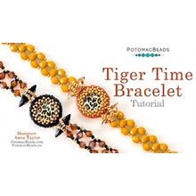 Picture of Accessories, Bead, Bead Necklace, Jewelry, Ornament with text POTOMACBEADS Tiger Time Bra...