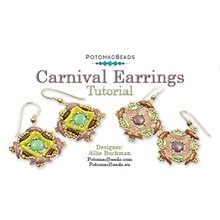 Picture of Accessories, Earring, Jewelry with text POTOMACBEADS Carnival Earrings Tutorial Designer ...