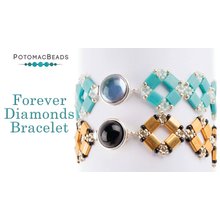 Picture of Accessories, Jewelry, Gemstone, Earring, Turquoise with text POTOMACBEADS Forever Diamond...