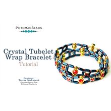 Picture of Accessories, Bracelet, Jewelry, Ornament with text POTOMACBEADS Crystal Tubelet Wrap Brac...