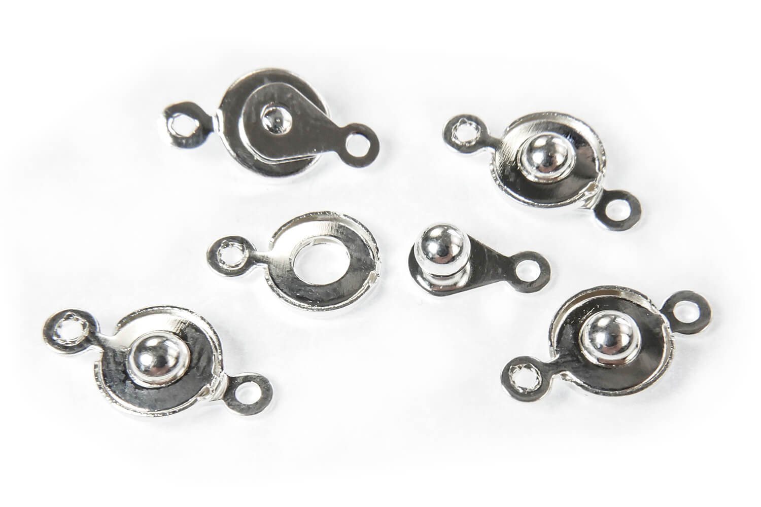 Athenacast Ball & Hitch Clasp 7.3mm Premium Real Silver Plated Pack
