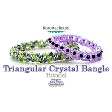 Picture of Accessories, Jewelry, Bracelet, Gemstone with text POTOMACBEADS Triangular Crystal Bangle...