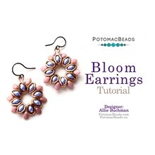 Picture of Accessories, Earring, Jewelry, Locket, Pendant with text POTOMACBEADS Bloom Earrings Tuto...
