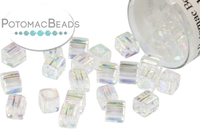 Miyuki Cube Crystal AB 3mm