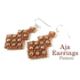 Picture of Accessories, Earring, Jewelry with text Aja Earrings Pattern.
