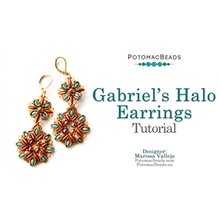 Picture of Accessories, Earring, Jewelry with text POTOMACBEADS Gabriel's Halo Earrings Tutorial Mar...
