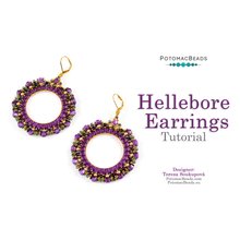 Picture of Accessories, Earring, Jewelry, Necklace with text POTOMACBEADS Hellebore Earrings Tutoria...