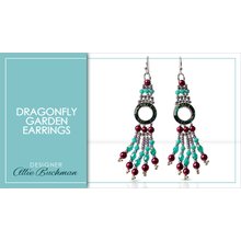 Picture of Accessories, Earring, Jewelry with text DRAGONFLY GARDEN EARRINGS DESIGNER Allie Buchman ...