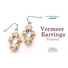 Picture of Accessories, Earring, Jewelry with text POTOMACBEADS Vermeer Earrings Tutorial Designer: ...