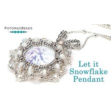 Picture of Accessories, Jewelry, Necklace, Pendant with text POTOMACBEADS Let it Snowflake Pendant L...