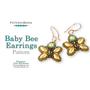 Picture of Accessories, Earring, Jewelry, Gold with text POTOMACBEADS Baby Bee Earrings Pattern Desi...