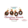 Picture of Accessories, Earring, Jewelry with text POTOMACBEADS Christmas Wreath Earrings Bridgette ...