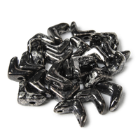 EVA Beads - Jet Antique Chrome | Factory Pack of 100