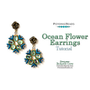Picture of Accessories, Earring, Jewelry with text POTOMACBEADS Ocean Flower Earrings Tutorial Bridg...