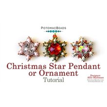 Picture of Accessories, Jewelry, Earring with text POTOMACBEADS Christmas Star Pendant or Ornament D...