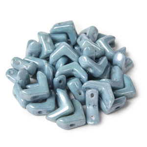 Pinched Tile Beads - Jet AB Matte