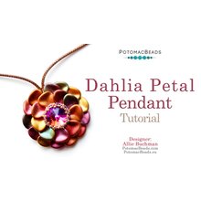 Picture of Accessories, Pendant, Jewelry, Necklace with text POTOMACBEADS Dahlia Petal Pendant Tutor...