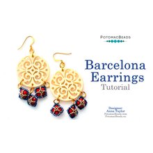 Picture of Accessories, Earring, Jewelry with text POTOMACBEADS Barcelona Earrings Tutorial Designer...
