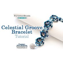 Picture of Accessories, Bracelet, Jewelry, Gemstone with text POTOMACBEADS Celestial Groove Bracelet...