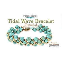 Picture of Turquoise, Accessories, Bracelet, Jewelry, Necklace with text POTOMACBEADS Tidal Wave Bra...