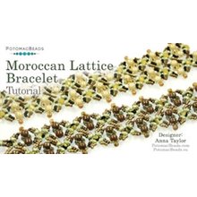 Picture of Accessories, Jewelry, Bead with text POTOMACBEADS Moroccan Lattice Bracelet Tutorial Desi...