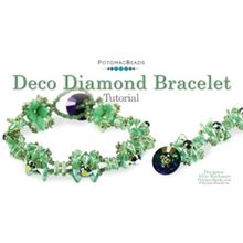Picture of Accessories, Gemstone, Jewelry, Bracelet, Emerald with text POTOMACBEADS Deco Diamond Bra...