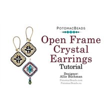 Picture of Accessories, Earring, Jewelry, Pendant with text POTOMACBEADS Open Frame Crystal Earrings...