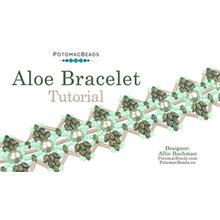 Picture of Accessories, Pattern, Embroidery, Jewelry with text POTOMACBEADS Aloe Bracelet Tutorial D...