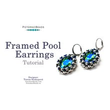 Picture of Accessories, Earring, Jewelry, Gemstone, Ornament with text POTOMACBEADS Framed Pool Earr...