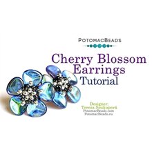 Picture of Accessories, Jewelry, Gemstone, Locket, Pendant with text POTOMACBEADS Cherry Blossom Ear...