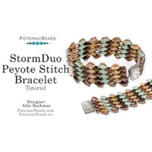 Picture of Accessories, Bracelet, Jewelry with text POTOMACBEADS StormDuo Peyote Stitch Bracelet Tut...