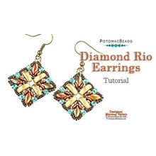 Picture of Accessories, Earring, Jewelry with text POTOMACBEADS Diamond Rio Earrings Tutorial - Diam...