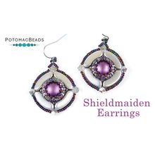 Picture of Accessories, Earring, Jewelry, Necklace with text POTOMACBEADS Shieldmaiden Earrings.