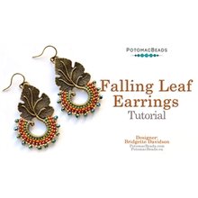 Picture of Accessories, Earring, Jewelry, Bead with text POTOMACBEADS Falling Leaf Earrings Tutorial...