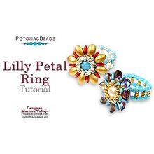 Picture of Accessories, Jewelry with text POTOMACBEADS Lilly Petal Ring Tutorial - Lilly Petal Valla...