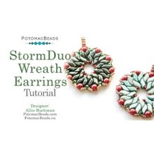 Picture of Accessories, Jewelry with text POTOMACBEADS StormDuo Wreath Earrings Tutorial Allie Buchm...