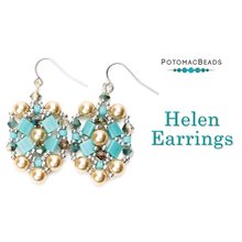 Picture of Accessories, Earring, Jewelry with text POTOMACBEADS Helen Earrings.