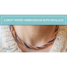 Picture of Accessories, Jewelry, Necklace with text 3 DROP TWISTED HERRINGBONE ROPE NECKLACE POTOMAC...