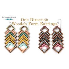 Picture of Accessories, Earring, Jewelry with text POTOMACBEADS One Direction Wooden Form Earrings O...