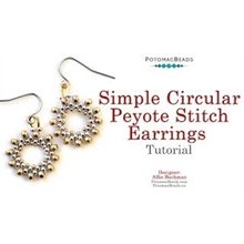 Picture of Accessories, Earring, Jewelry with text POTOMACBEADS Simple Circular Peyote Stitch Earrin...