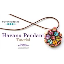 Picture of Accessories, Bow, Weapon with text POTOMACBEADS Havana Pendant Tutorial Designer: Allie B...