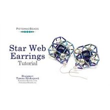 Picture of Accessories, Earring, Jewelry, Gemstone with text POTOMACBEADS Star Web Earrings Tutorial...