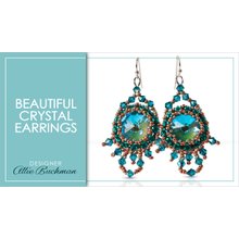 Picture of Accessories, Earring, Jewelry, Turquoise with text BEAUTIFUL CRYSTAL EARRINGS DESIGNER Al...