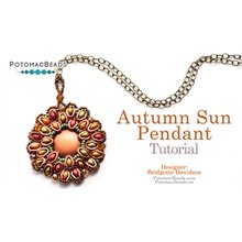 Picture of Accessories, Jewelry, Necklace, Pendant with text POTOMACBEADS Autumn Sun Pendant Tutoria...