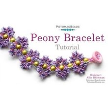 Picture of Accessories, Jewelry, Necklace, Bead with text POTOMACBEADS Peony Bracelet Tutorial Desig...