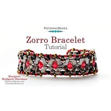 Picture of Accessories, Bracelet, Jewelry, Person with text POTOMACBEADS Zorro Bracelet Tutorial Des...