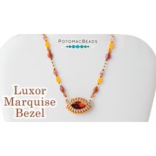 Picture of Accessories, Jewelry, Necklace, Pendant with text POTOMACBEADS Luxor Marquise Bezel.