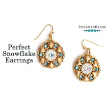 Picture of Accessories, Earring, Jewelry with text POTOMACBEADS Perfect Snowflake Earrings.