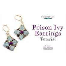 Picture of Accessories, Earring, Jewelry with text POTOMACBEADS Poison Ivy Earrings Tutorial Poison ...