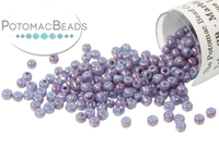 Toho Seed Beads - Marbled Opaque Light Blue/Amethyst 11/0